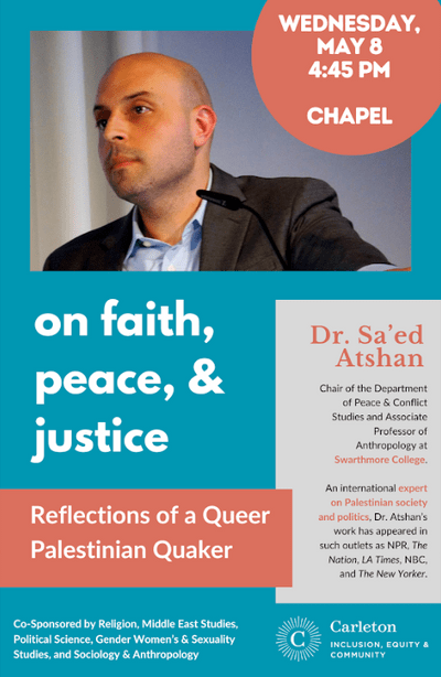 Dr. Sa'ed Atshan Lecture May 8th